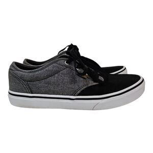 Vans Canvas Youth  6 Lace-up Sneakers Skater Shoes Gray Black